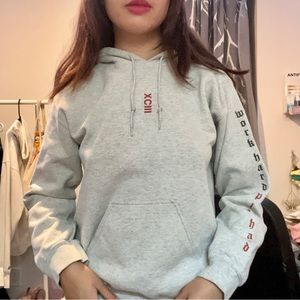 limited collection mark tuan 93 light heather gray hoodie (unisex size small)